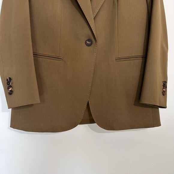Lafayette 148 New York Whitney Wool Blend Blazer | Brown Green | SZ 4 - Picture 6 of 11